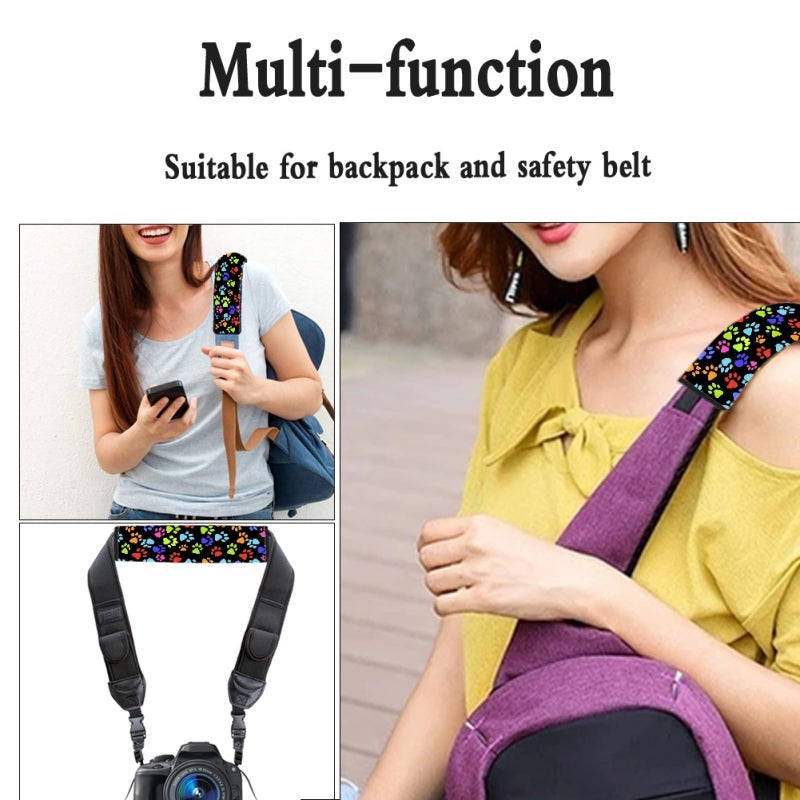 Dreaweet Colorful Dog Paw Print Seatbelt Covers Cute Car Accessories for Women Adults,2 Piece Seat Belt Cover Pad for SUV Car Trucks Sedan,Soft Auto Seat Belt Cover Seatbelt Shoulder Pad Cushions - Image 5
